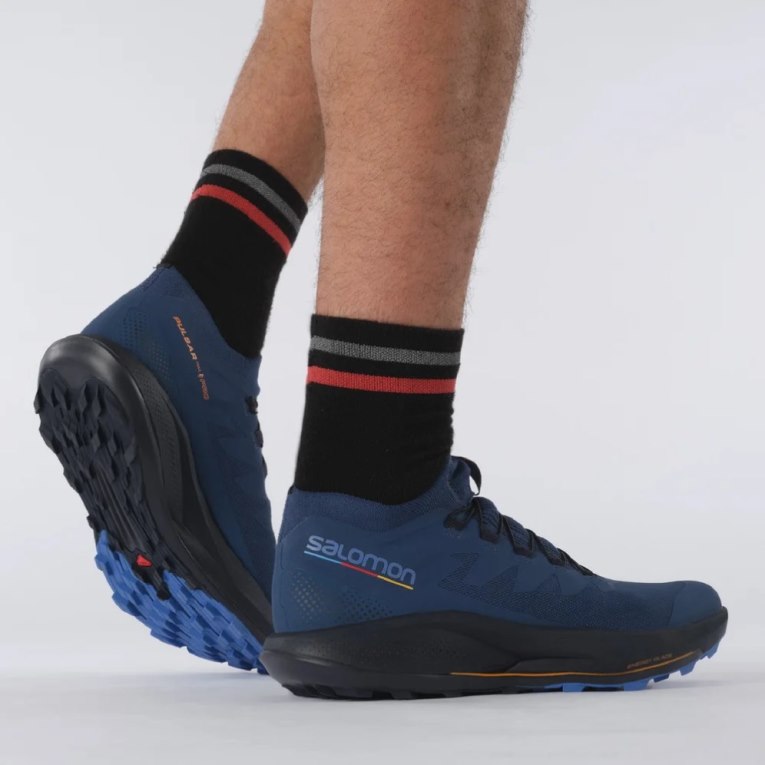 Salomon Pulsar Pro Men's Trail Running Shoes Navy | CA 73F81